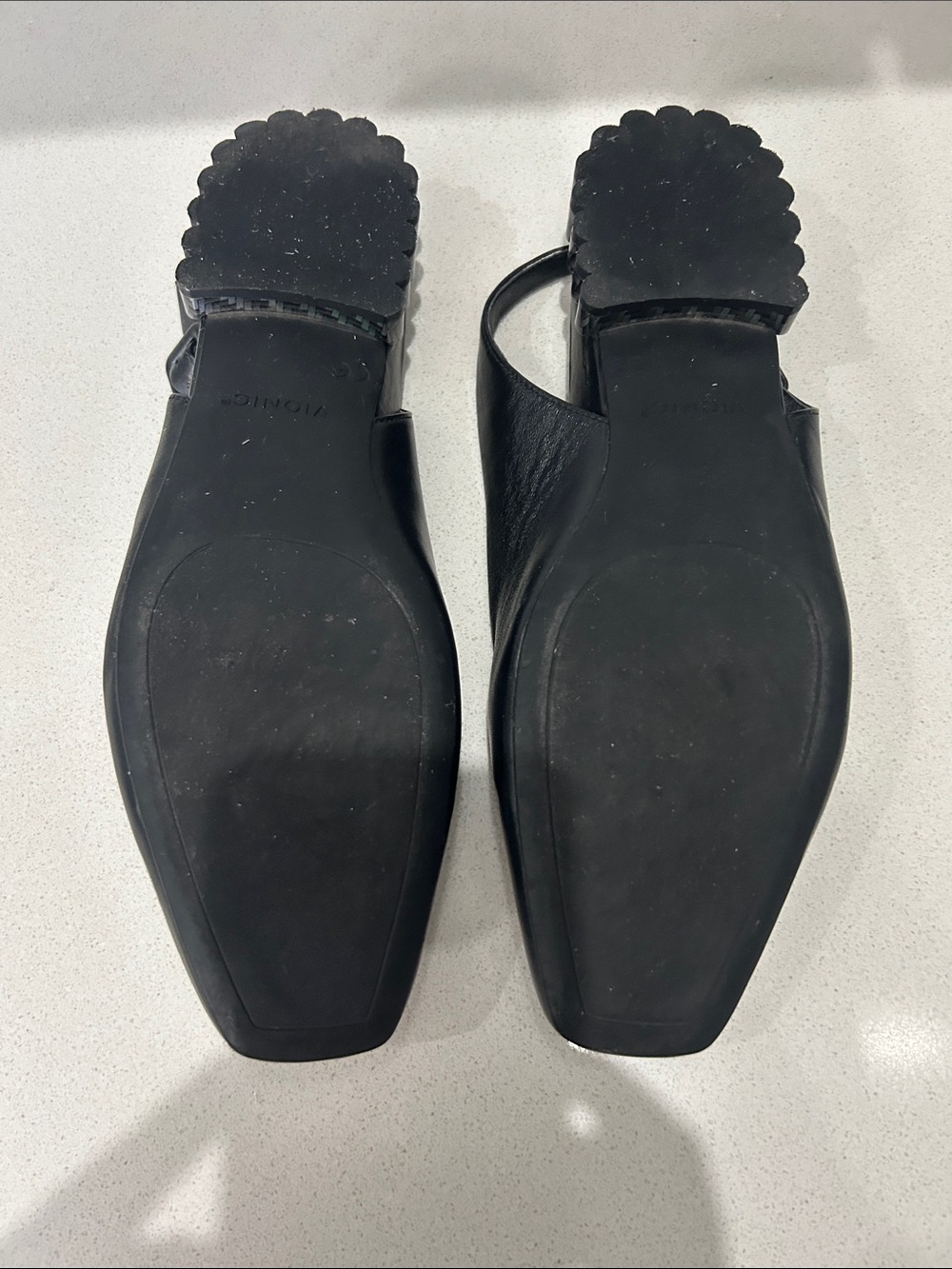 Vionic Delphine Women’s Black Leather Slingback Square-Toe Flats - Picture 5 of 6